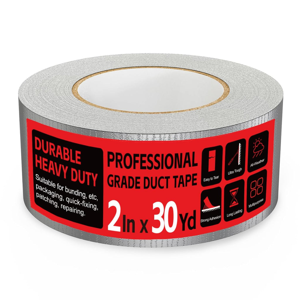 Duct Tape Heavy Duty Waterproof - 2 Inch x 30 Yard, Gray