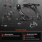 A-Premium 6Pcs Front Suspension Kit, Lower Control Arm with Ball Joint