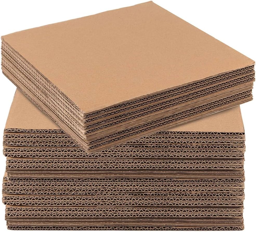 Double Wall Heavy Duty Corrugated Sheets Kraft, 18x20 Inch, 75 Pcs