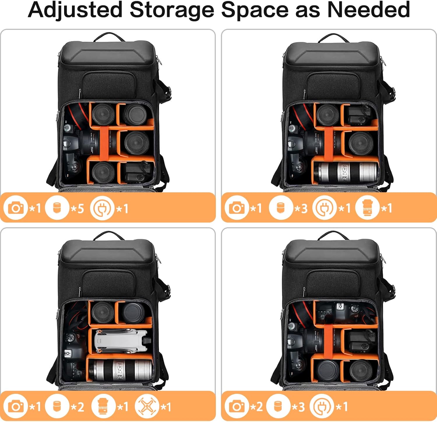Camera Backpack, DSLR/SLR/Mirrorless Photography Camera Bag | Waterproof Front Hard Shell&17.3 inch Laptop