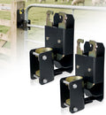 2 Way Farm Gate Latch, 2PC Heavy-Duty Fence Gate Latch with Self-Locking Nut, Black Livestock Gate Latch Compatible