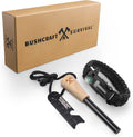 Ferro Rod Fire Starter Kit & Backpacking Multitool | Flint and Steel Striker | Waterproof Magnesium Farrow Rod Tool &