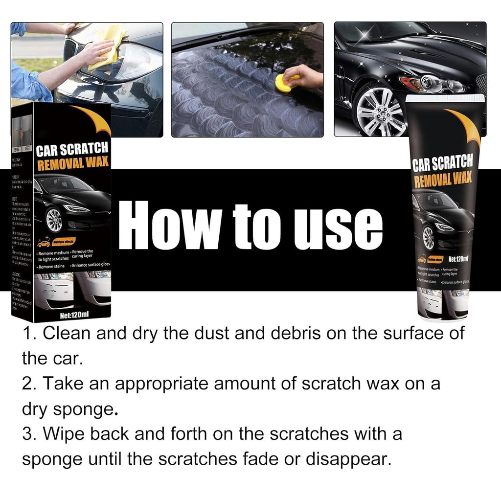 【2Packs】 Scratch Remover for Vehicles Car Scratch Remover Paste New Upgrade for Deep Scratches with Wipe & car Polish