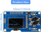 4PCS 0.96 Inch OLED I2C IIC Display Module with EC11 Rotary Encoder