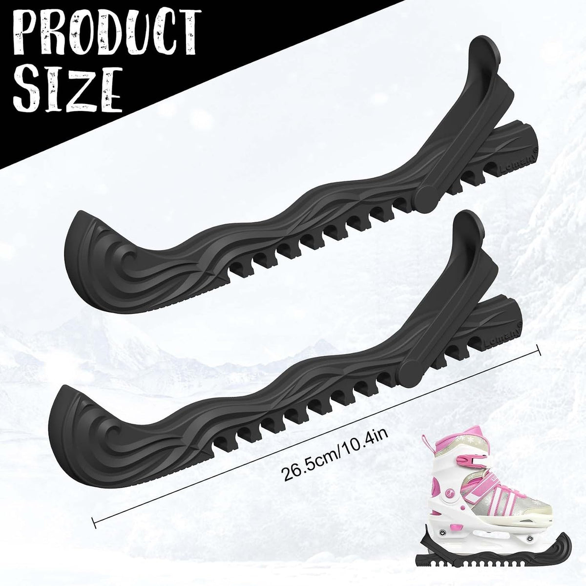 Ice Skate Guards, Hockey Shoes Ice Skate Blade Covers, Adjustable Buckles Ice Skating Protector Figure Skate Guards