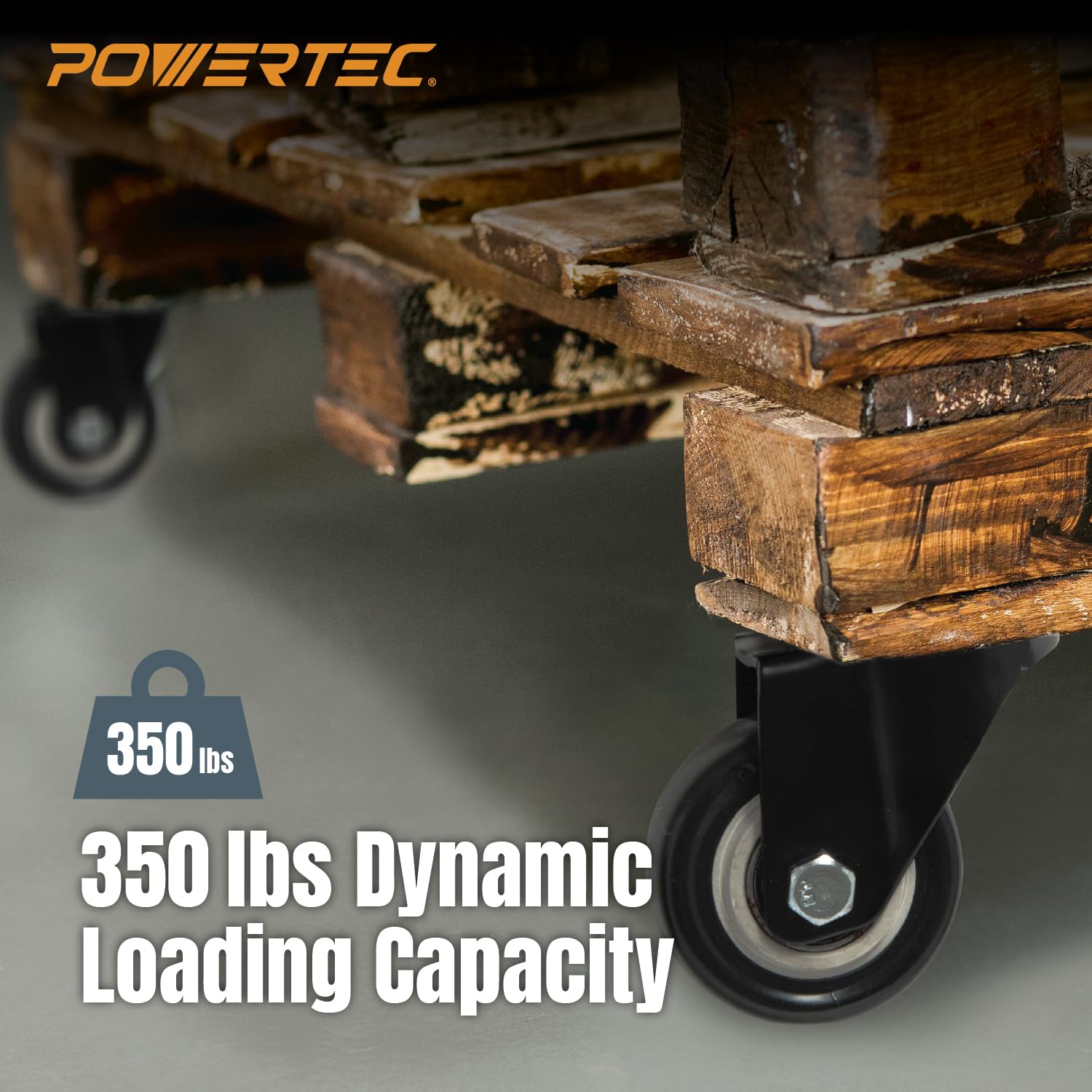 2" Caster Wheels Set of 4-2 Casters W/Dual Locking Break - Heavy Duty 350 lbs Capacity, 360° Swivel, Plate Mounted