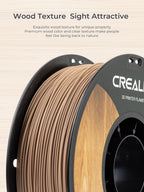 Wood Filament PLA 1.75 mm, Smooth Silk Texture, 1kg(2.2lbs)/Spool for 3D Printer