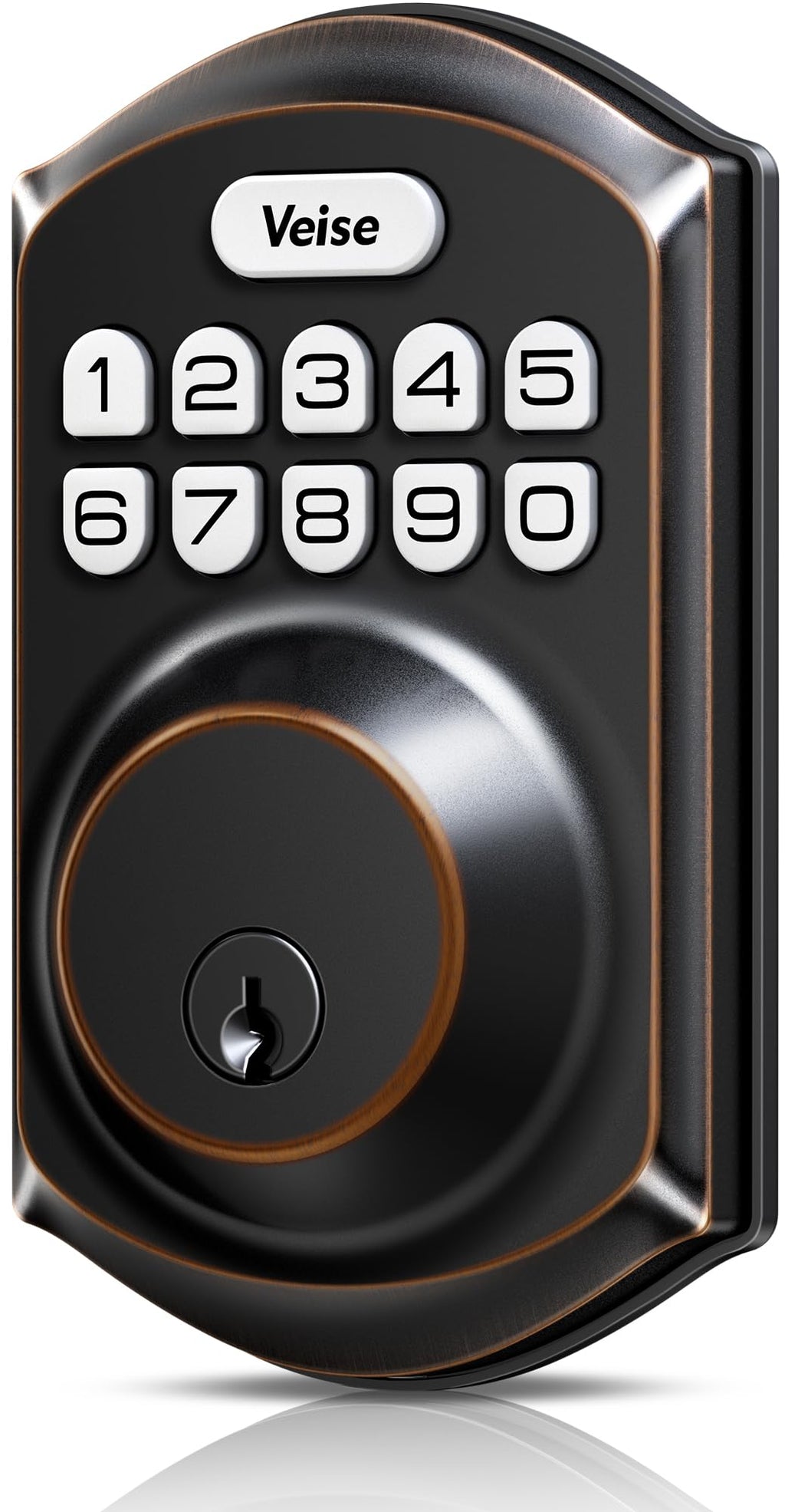 VE001 Keyless Entry Deadbolt, Electronic Keypad Lock, Bronze