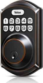 VE001 Keyless Entry Deadbolt, Electronic Keypad Lock, Bronze