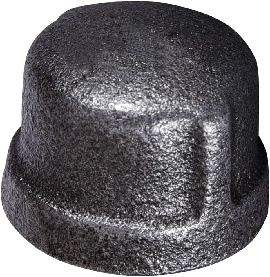 SUPPLY GIANT CNDQ0114 1-1/4" Black Malleable Iron Pipe Cap for 150 lb Applications with Female Thread, 1-1/4 in