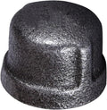 SUPPLY GIANT CNDQ0114 1-1/4" Black Malleable Iron Pipe Cap for 150 lb Applications with Female Thread, 1-1/4 in
