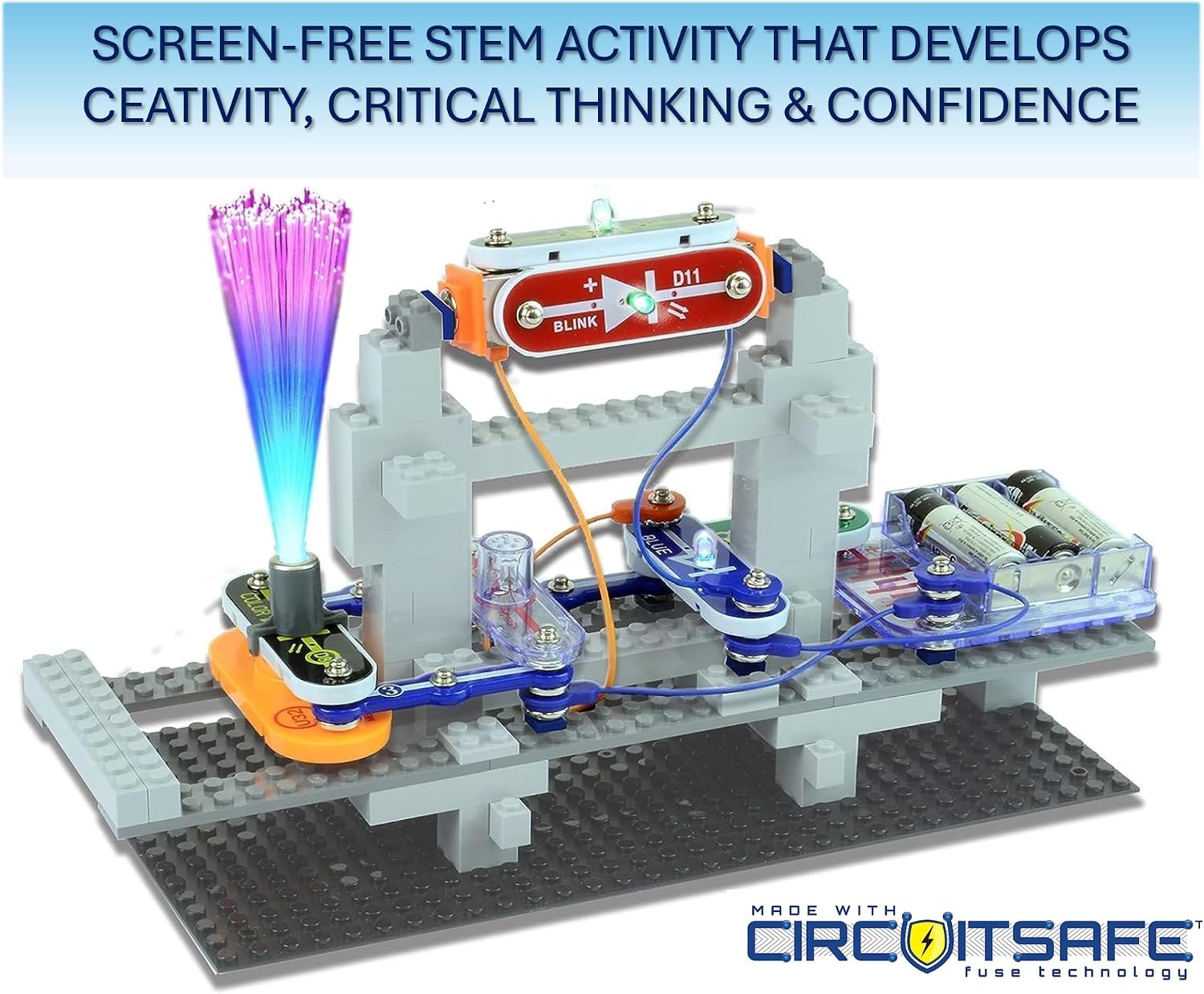 BRIC: Structures | Brick & Electronics Exploration Kit | Over 20 Stem & Brick Projects | Full Color Project Manual |