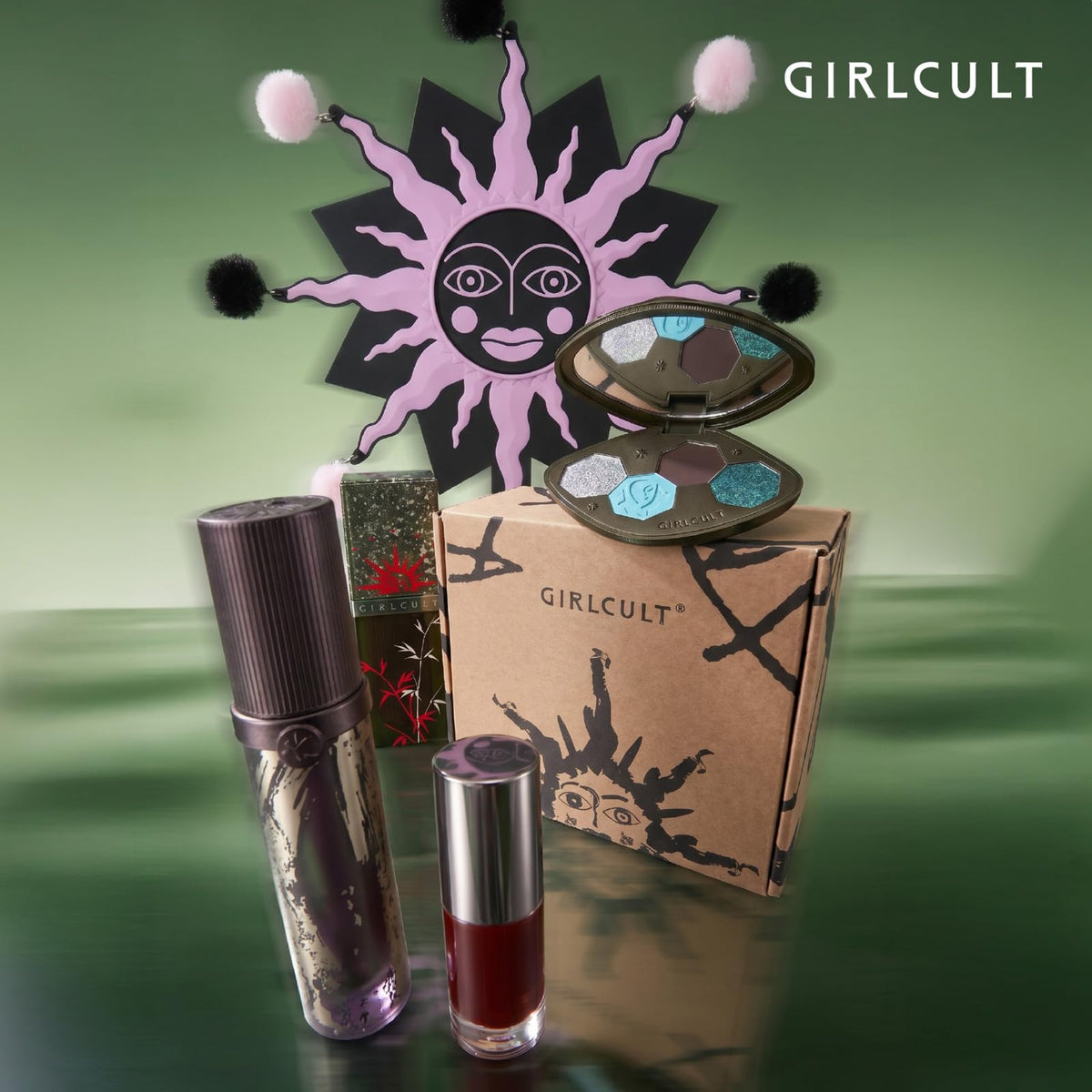 5-Piece Makeup Gift Set, Blue Purple Eyeshadow & Lip Set