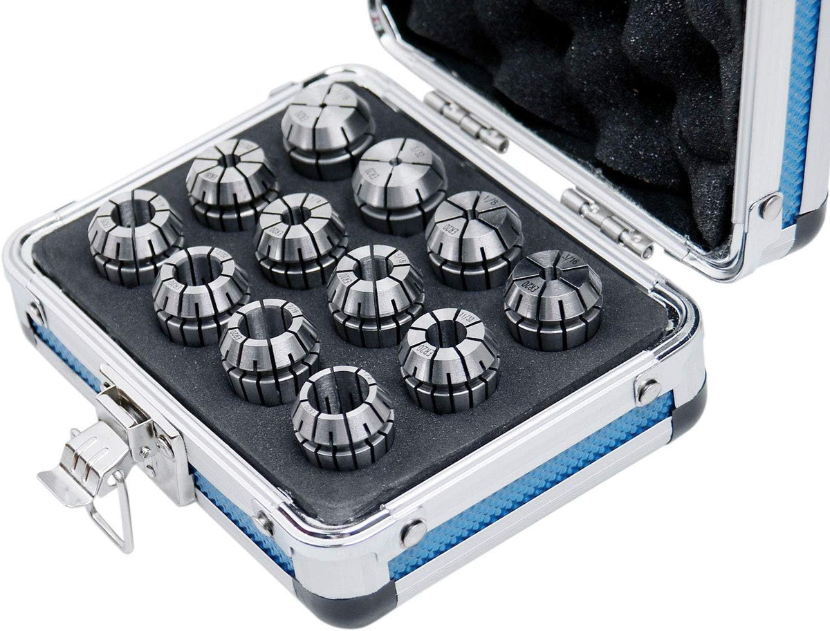 Accusize ER20 Collet Set, 1/16in-1/2in, 12Pc, 0223-0799