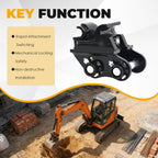 Agrovolcyn Mini Excavator Quick Hitch Coupler Compatible with 0.8-2.0 Ton