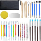 31pcs Clay Tools,Pottery Tools Kit,Air Dry Clay Tools,Polymer Clay Dotting Tools,Ceramic Supplies for Kids and