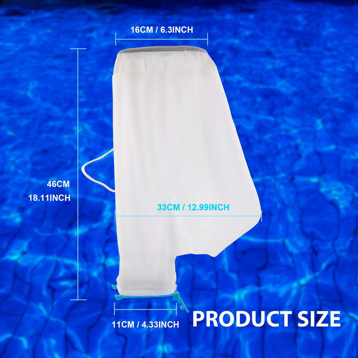 PoolCent Premium Replacement Mesh Bag for Pool Vacuum Cleaner, 50 Micron