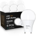 6 Packs GU24 LED Light Bulbs,Daylight 5000K,Efficient 9W