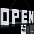 LED Open Sign for Business, Large Bright White, 42 x 12 in, Remote Control