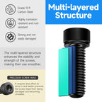 159Pcs M6 Black Oxide Carbon Steel Hex Socket Head Cap Metric Screws Assortment Kit, Home & Office Repairs, Communication Equipment, Ship Assembly, Mechanical Industry