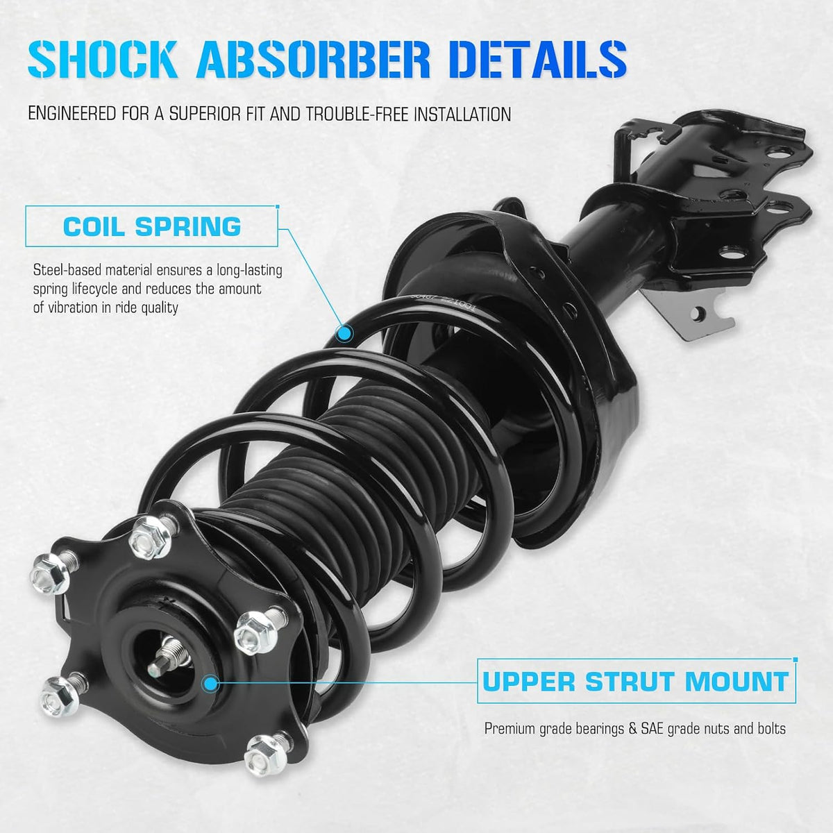 Front Quick Struts Shocks for 2007-2014 Honda CR-V 2.4L (Exc.Touring)