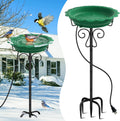 100W Heated Bird Bath for Outdoors, Heated Birdbath Water Heater, Green