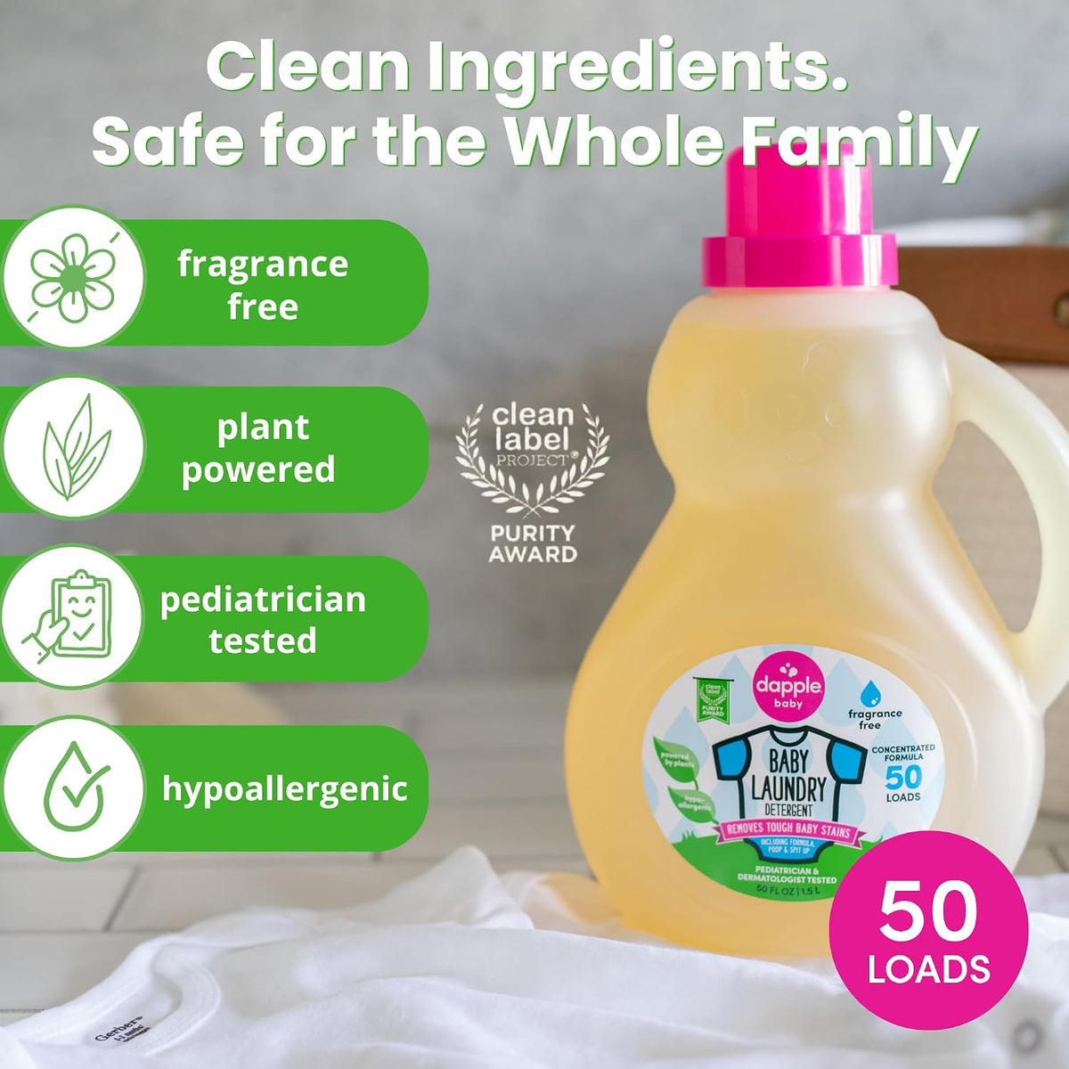 Baby - Laundry Detergent - 50 fl oz (Pack of 2)