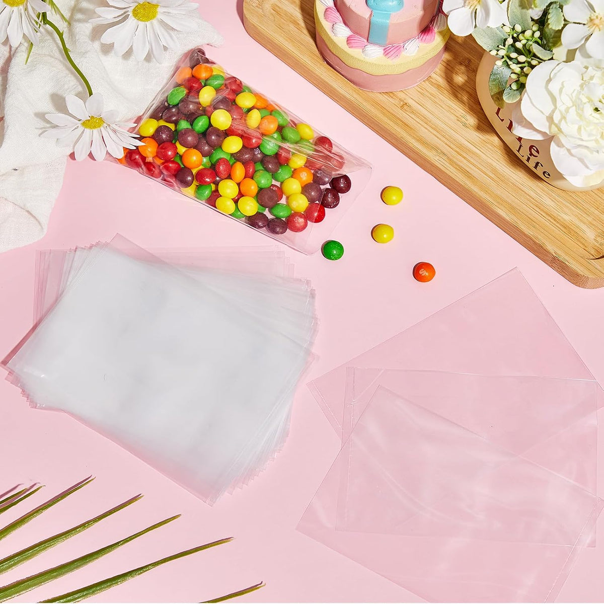 2000 Pcs 4" x 6" Clear Cellophane Bags for Candy Bakery Cookies