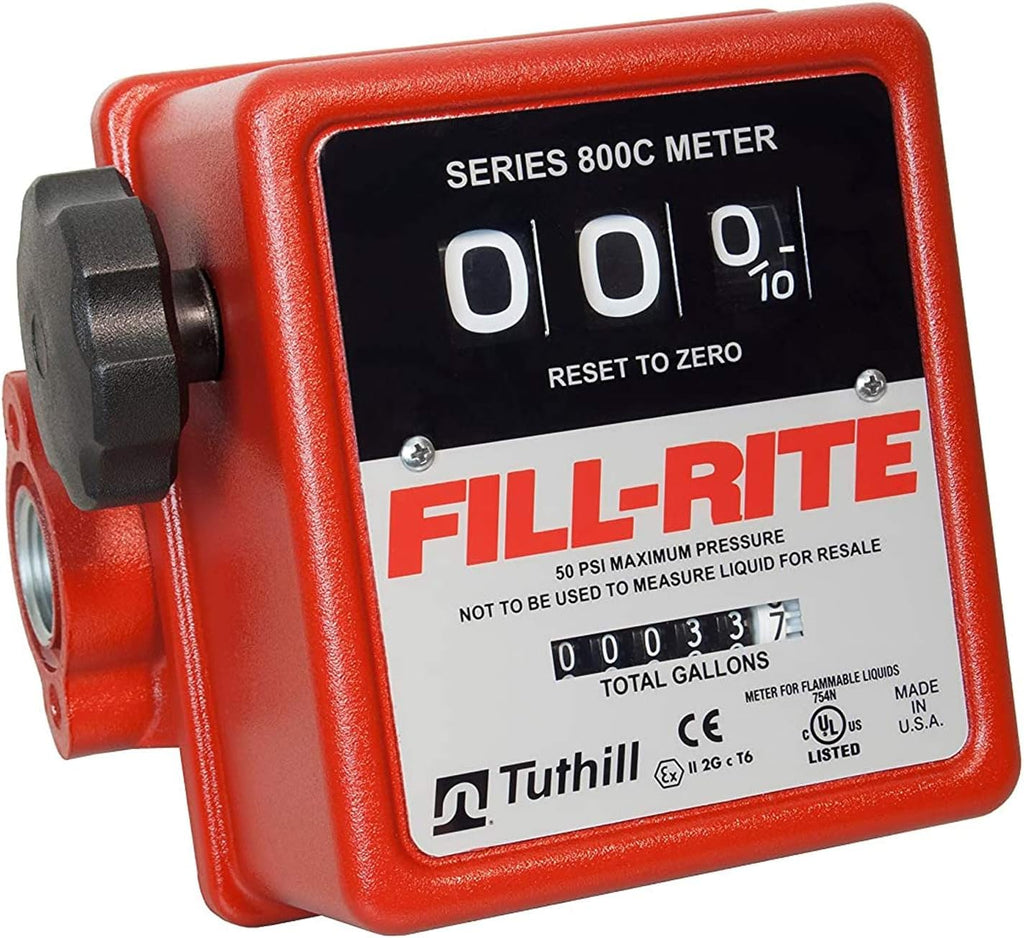Fill-Rite FR1211H 12V 15 GPM Fuel Transfer Pump w/Standard Mechanical Meter Package (Gallons) & S075H1314 3/4" Multi-Plane Swivel