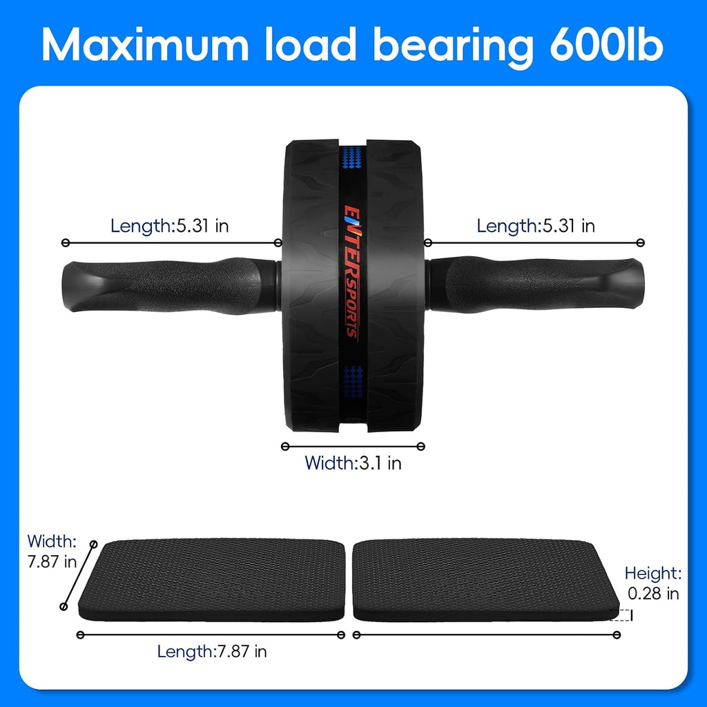 Ab Roller Wheel for Abs Workout - Abdominal Exercise Equipment with 2 Knee Pads for Home Gym, Core Strength Training