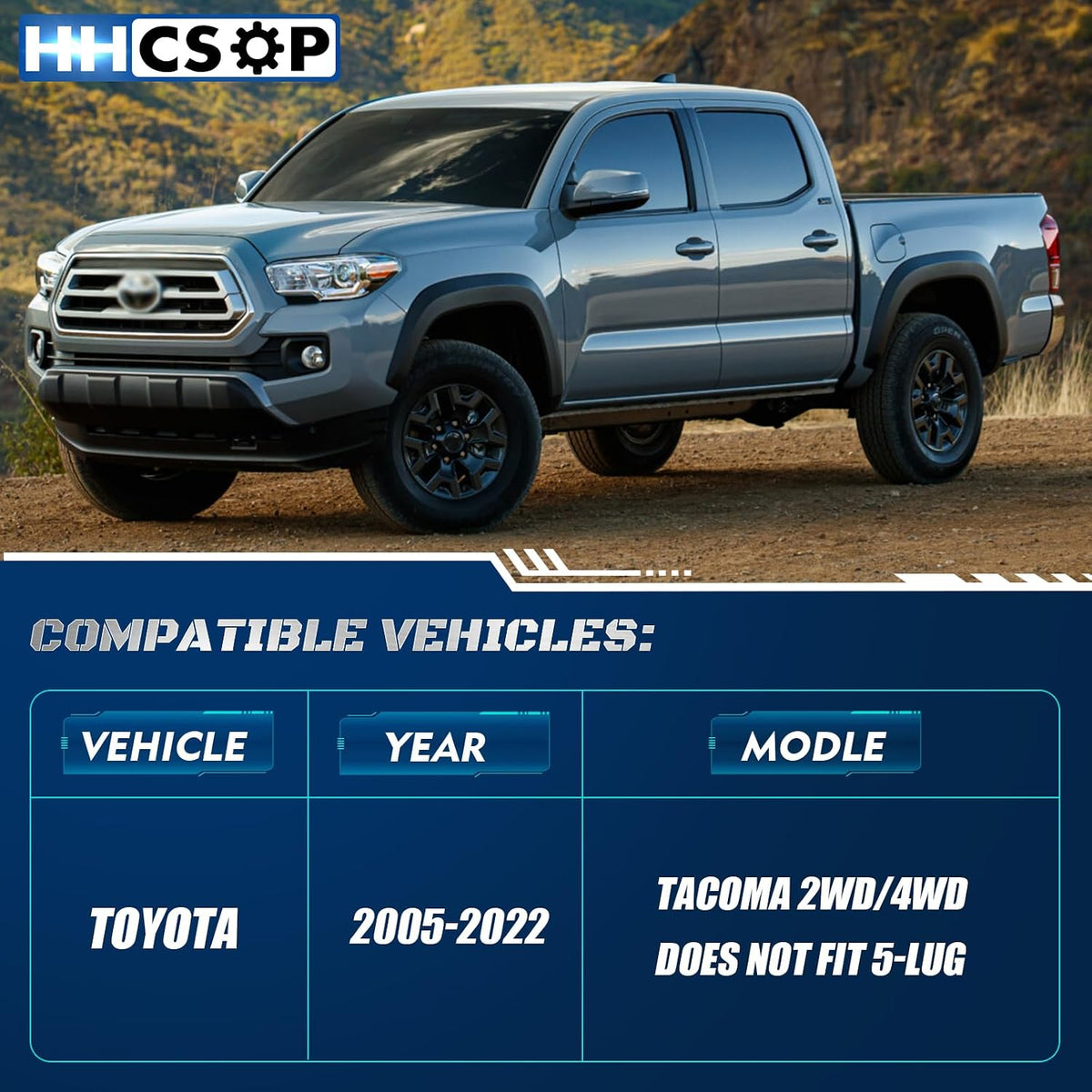 3" Front + 2" Rear Leveling Lift Kits for Toyota Tacoma 2WD 4WD 2005-2023
