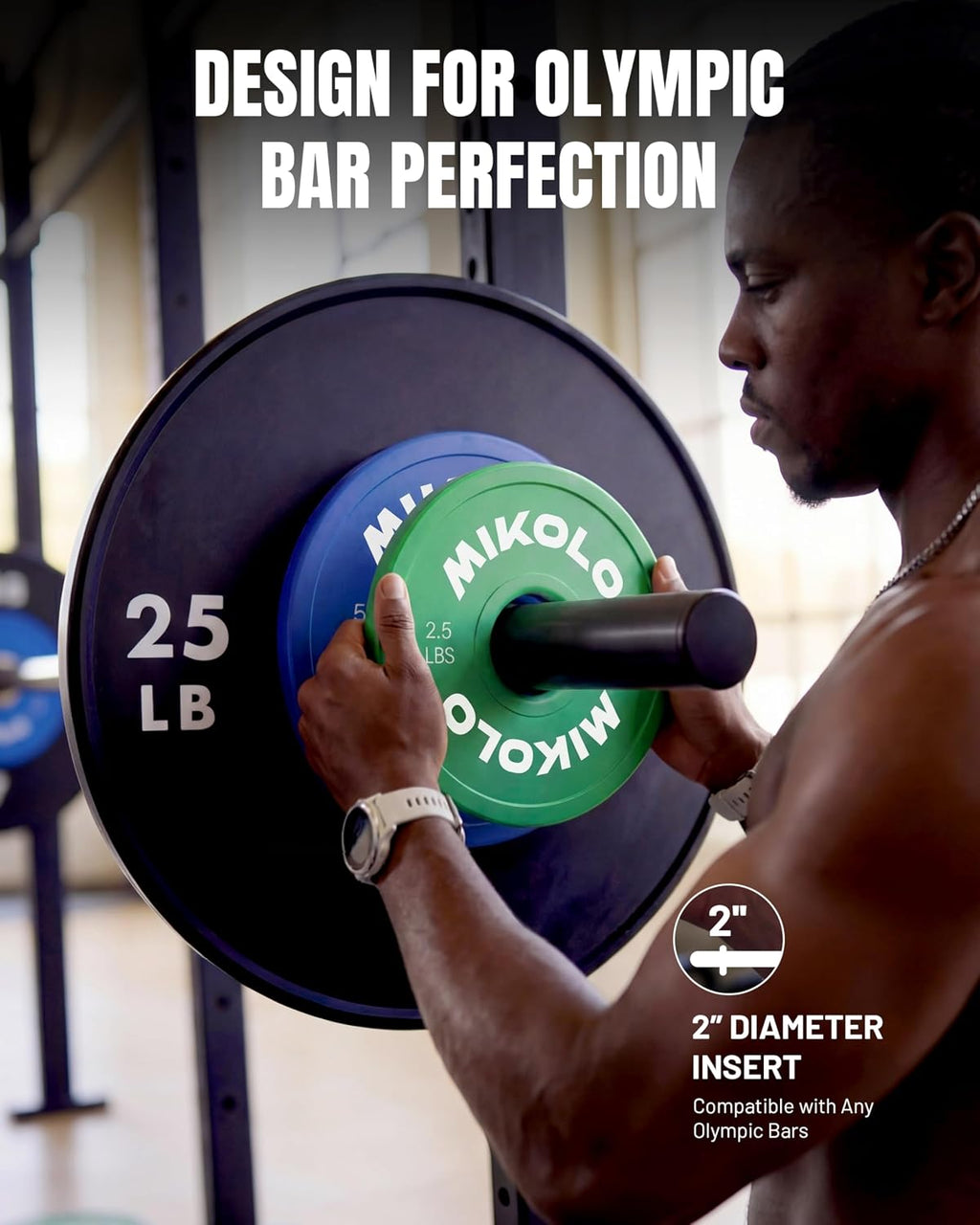 Change Weight Plates 1.25LB 2.5LB 5LB Set Fractional Plates Set Bumper Plates for Cross Training Fit 2 Inch Barbells