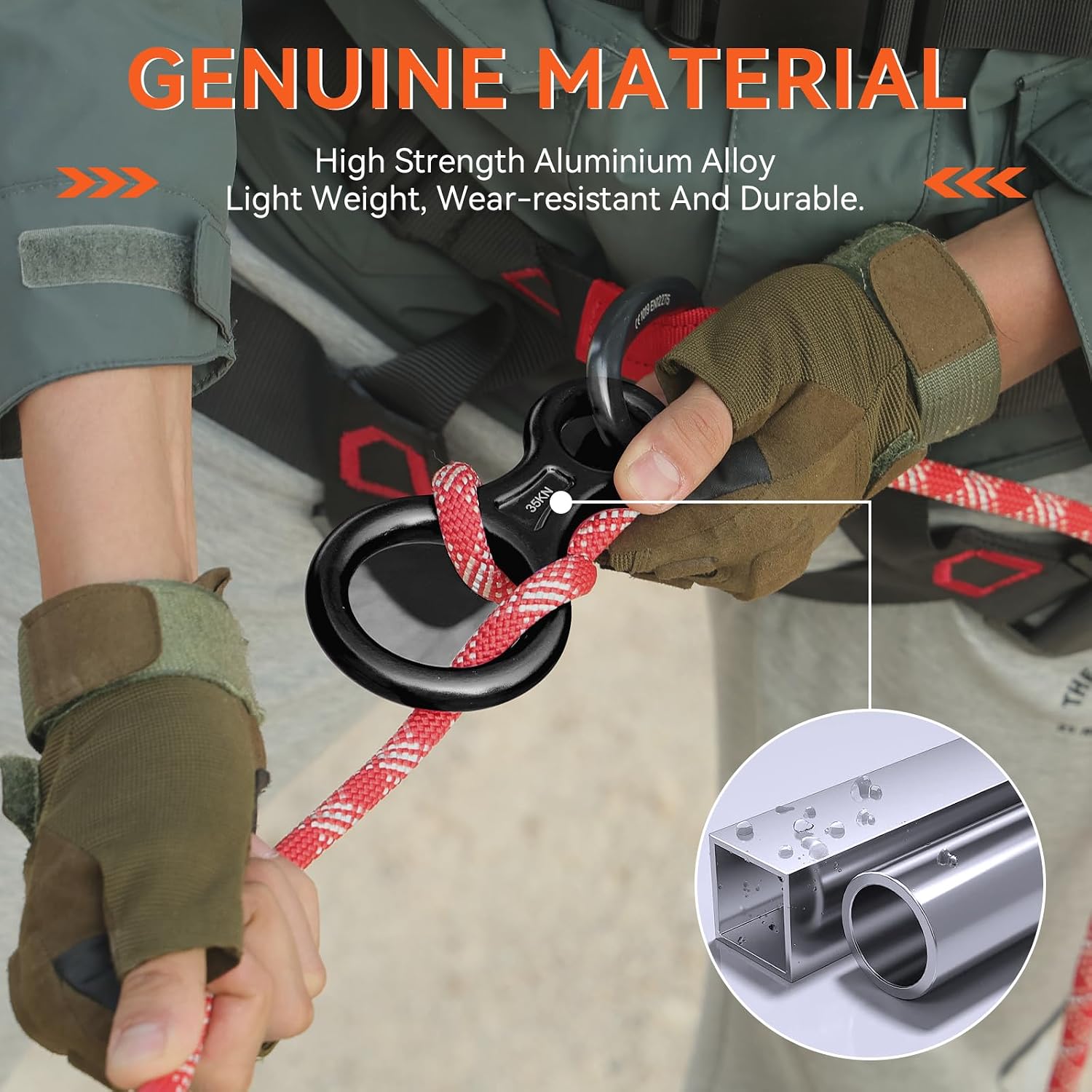 Rescue Figure 8 Descender Climbing Gear Downhill Equipment 35KN/3500kg 7075 Aluminum Alloy Rigging Plate for Climbing