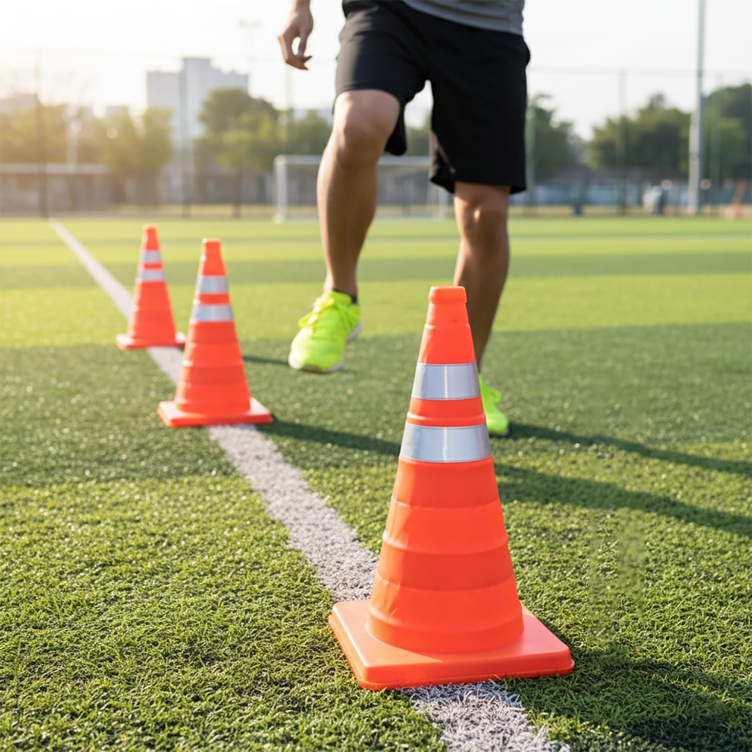 12-Inch Collapsible Traffic Safety Cone, Reflective Pop Up Roadside Barrier | Multi purpose cone for work area