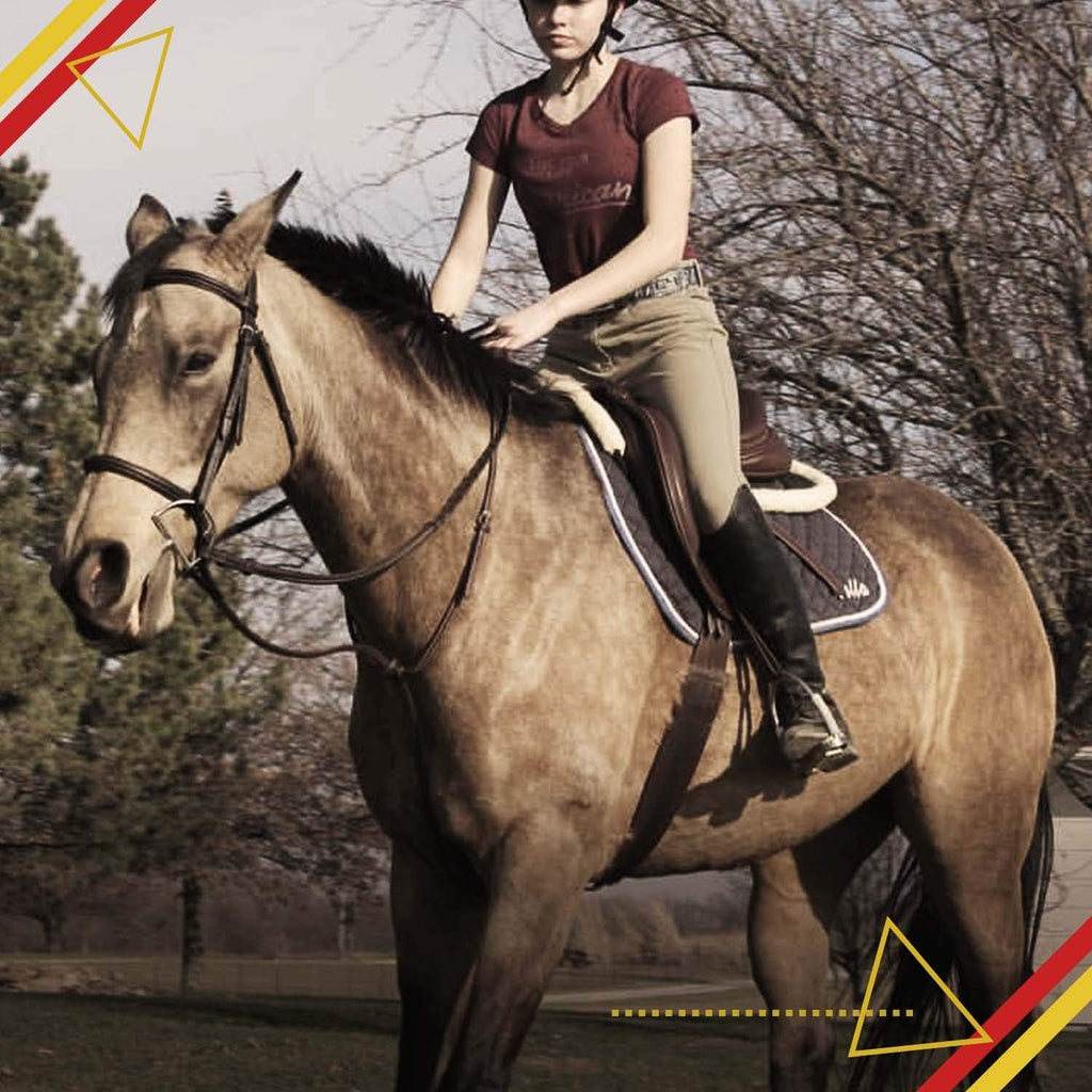 3D Air-Mesh Half Pad, Impact Protection & Therapeutic Gel Padding English Saddle for Maximum Support and Stability