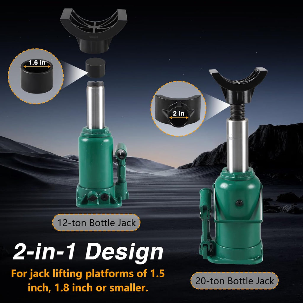 2-in-1 Bottle Jack Adapter Lifting Saddle High Strength Hydraulic Jack Adapter Hydraulic Lifting Saddle Compatible