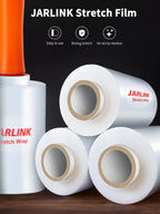 5" x 1000' Plastic Film Roll, Stretch Pallet Wrap W/Handles, 8 Pack