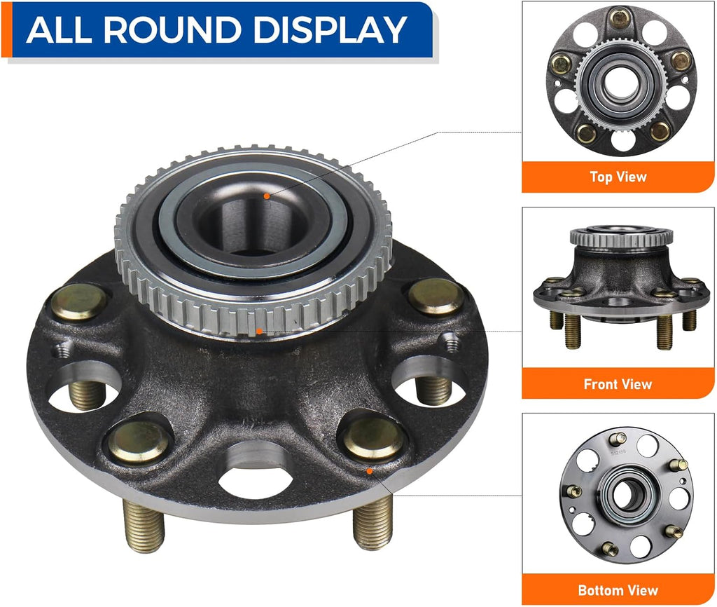 PAROD 2PCS 512188 Rear Wheel Hub & Bearing Assembly Fit for Honda Accord 2003-2007, Acura TL 2004-2008