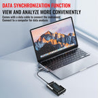 1000N/100Kg/220lb Digital Force Gauge, Large-Screen Push-Pull Meter with Data Output Function, 0.5% Accuracy
