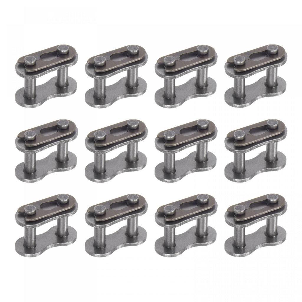 uxcell 16Pcs #40 Chain Master Connector Link Roller, 1/2" Pitch Carbon Steel, Standard Connecting Split Links for 08A Chain