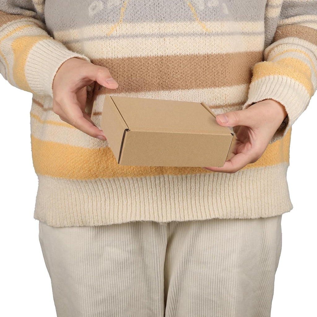 75 Pack 6x4x2 inch Small Shipping Boxes, Brown Mailing Boxes | Tuck Top, Quick Fold, Easy Assemble, Shape Well