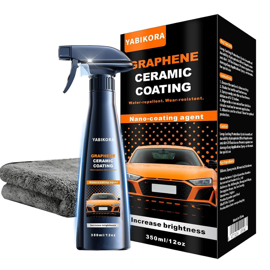 Ceramic Coating for Cars, Waterproof Auto Paint Coating - Graphene Infused, Scratch Resistant & High Gloss Auto Paint