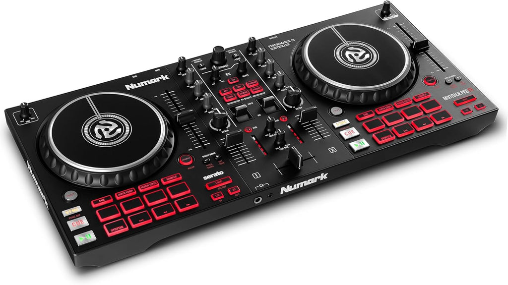 Mixtrack Pro FX DJ Controller | 2-Decks, 3-Band EQ DJ Mixer, 16 Pads, 2 Effects Paddles, Audio Interface, Serato DJ Lite