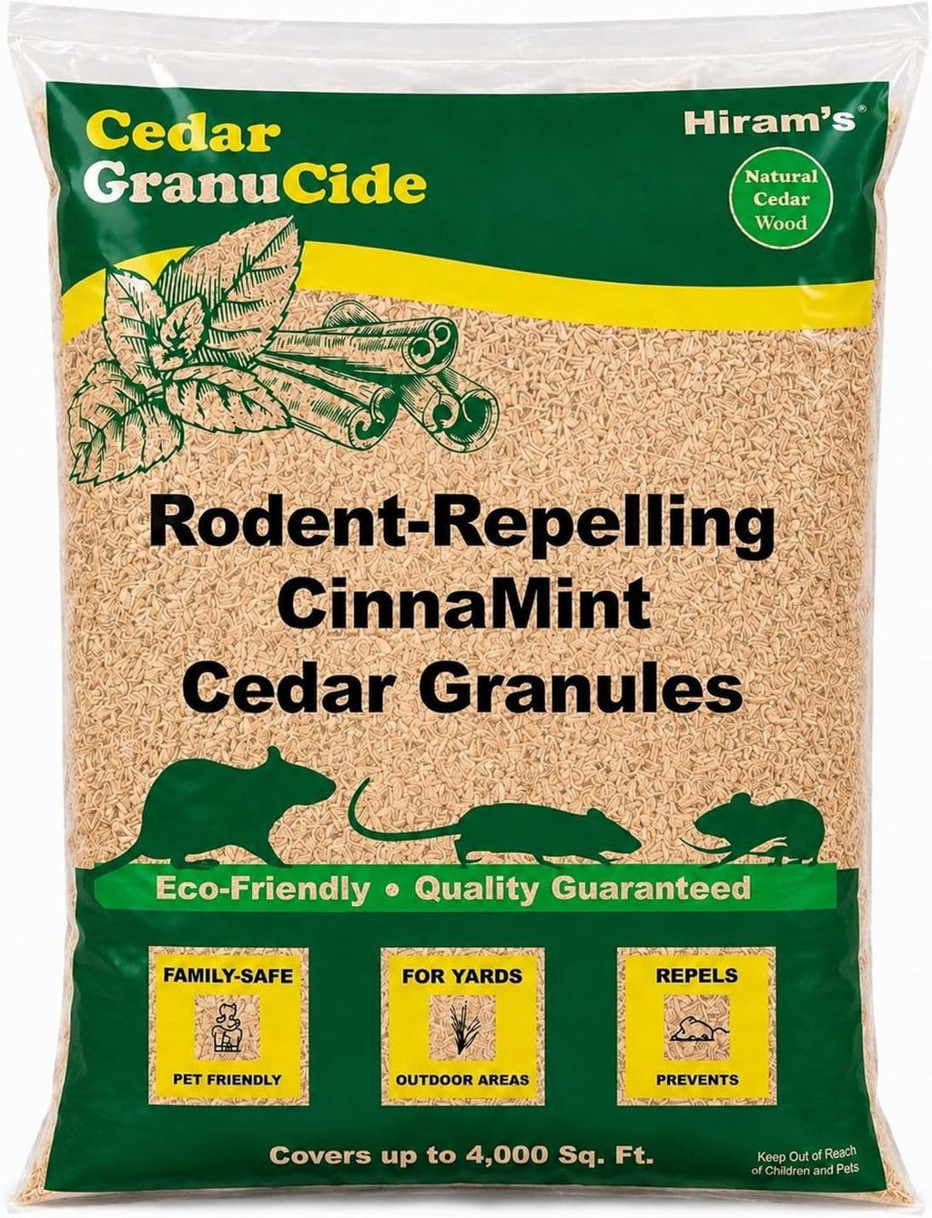 GranuCide Mouse Repellent Granules – Cedar, Peppermint & Cinnamon Scented Rodent Repellent – Natural Botanical