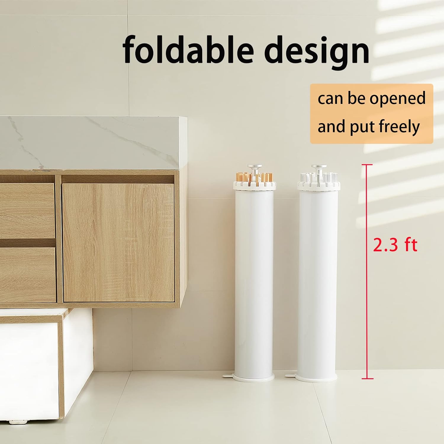 Clothes Drying Rack, Clothing Stand, Foldable Laundry Drying Rack | Portable clothes rack with wooden rods, plastic