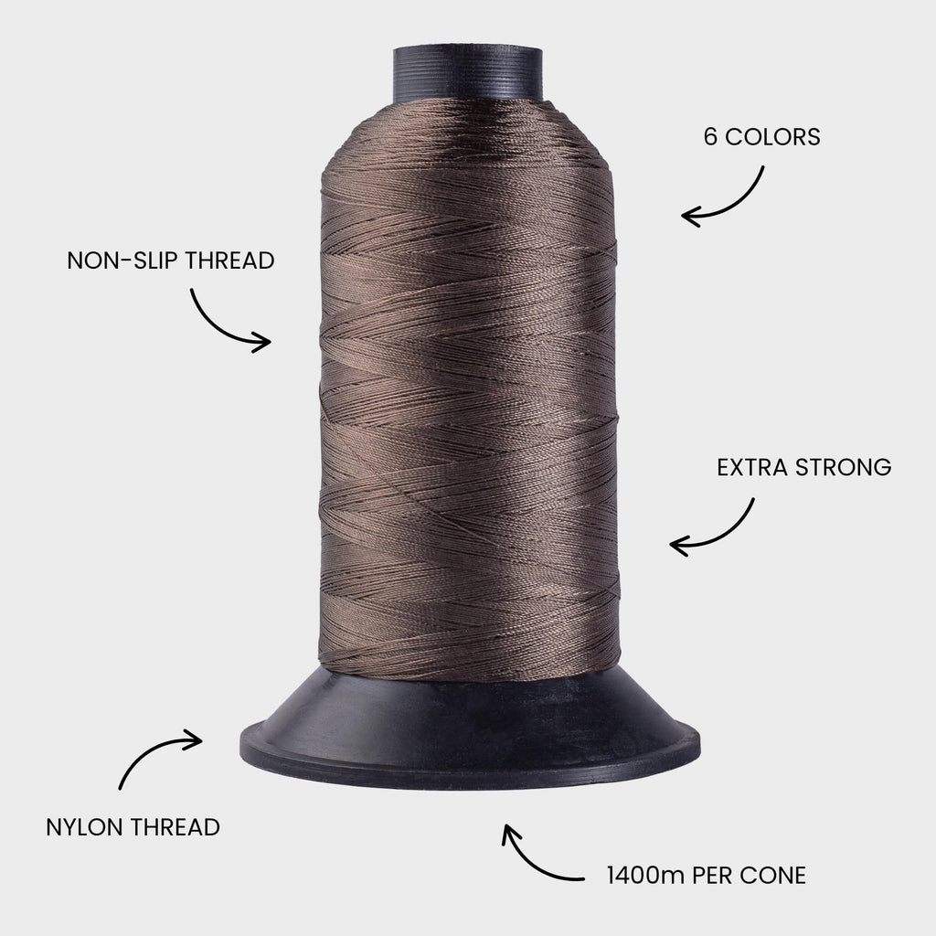 Light Brown 1400m Nylon Thread for Hair Extensions, Weft & Wigs