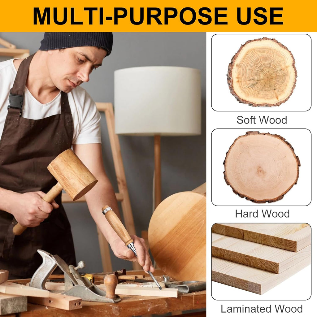 4 Piece Wood Chisel, Wood Woodworking Tools Set, Bevel Edge Chisels Sets | Wood Chisel Set Suitable for Mortising Can