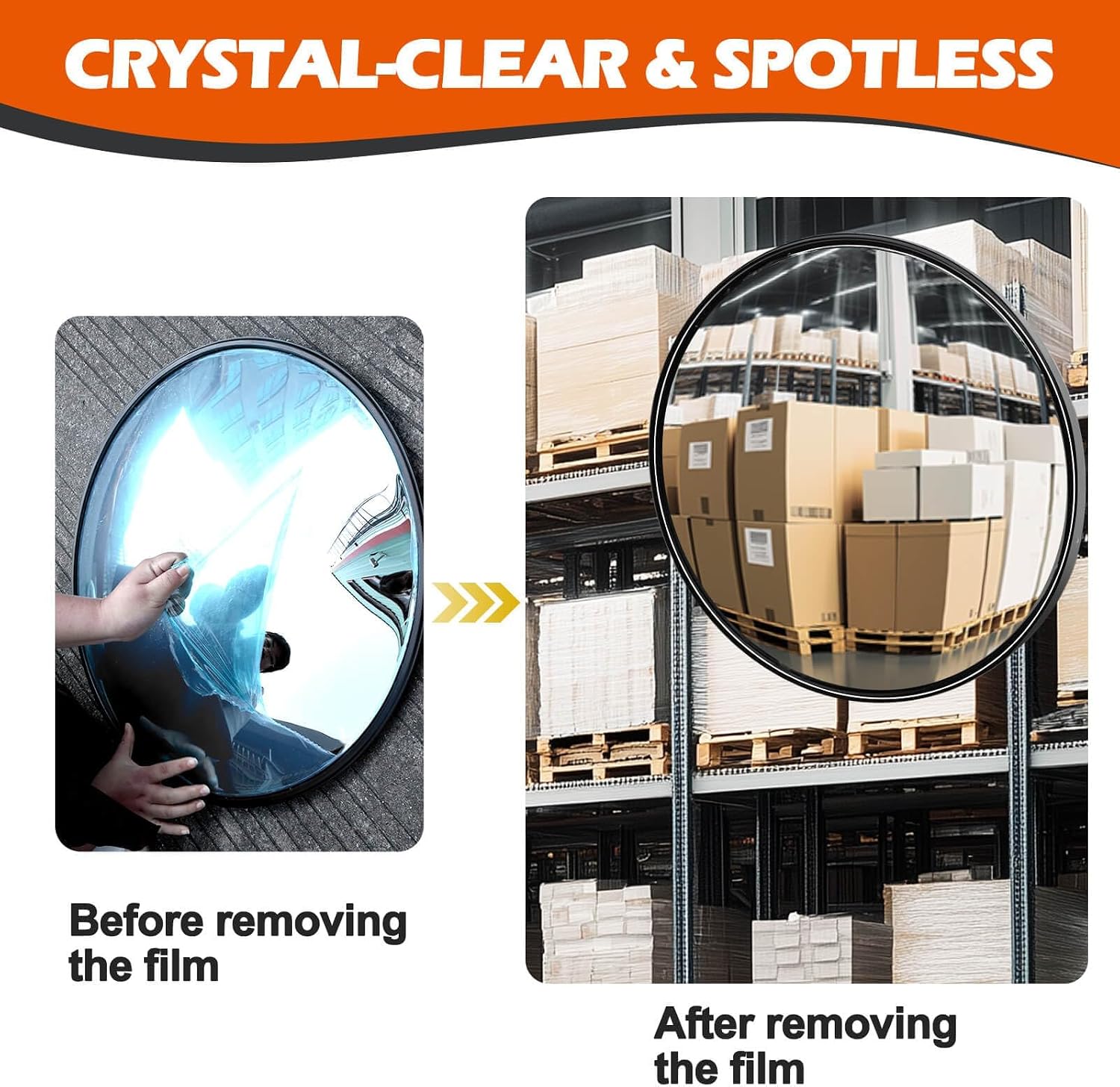 Wall Mounted Convex Mirror Wide Angle - Safety Blind Spot Mirror for Garage Driveway Warehouse Parking Lot, Traffic