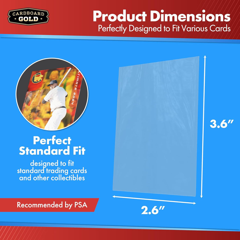 Penny Sleeves for Trading Cards - 1000 Count Standard Size | Crystal-Clear Soft Plastic, Acid-Free, PVC-Free, Fits