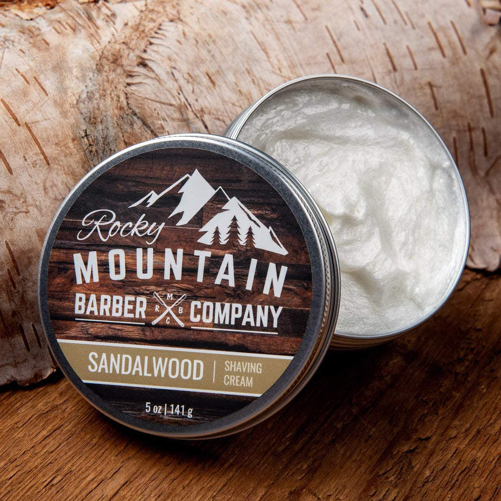 Sandalwood Shaving Cream for Men, 5oz | Sandalwood Scent, Extra Thick Lather